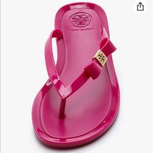 TORY BURCH MICHAELA BOW JELLY FLIP FLOPS - Size 7